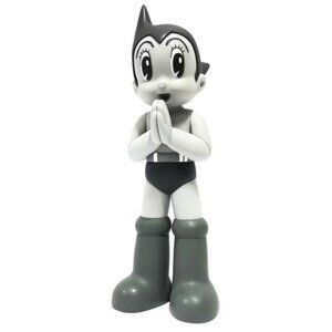 ⚡️ToyQube⚡️Astro Boy Greeting Mono Edition Vinyl Figure Gray 10"